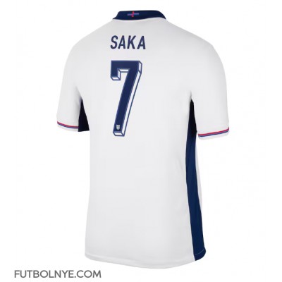Camiseta Inglaterra Bukayo Saka #7 Primera Equipación Eurocopa 2024 manga corta Camiseta Inglaterra Bukayo Saka #7 Primera Equipación Eurocopa 2024 manga corta